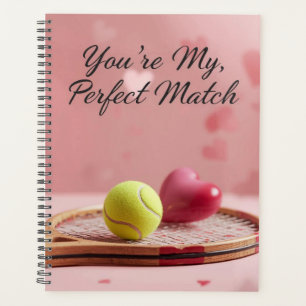 Agenda Pelota de tenis con corazón rojo