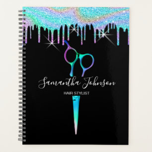 Agenda Peluquería Holográfica Neon Unicorn B