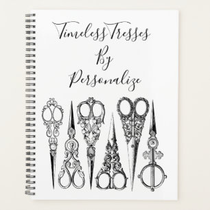 Agenda Peluquería victoriana tijera un elegante planifica