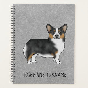 Agenda Pembroke Welsh Corgi Tricolor Negro Con Tu Nombre