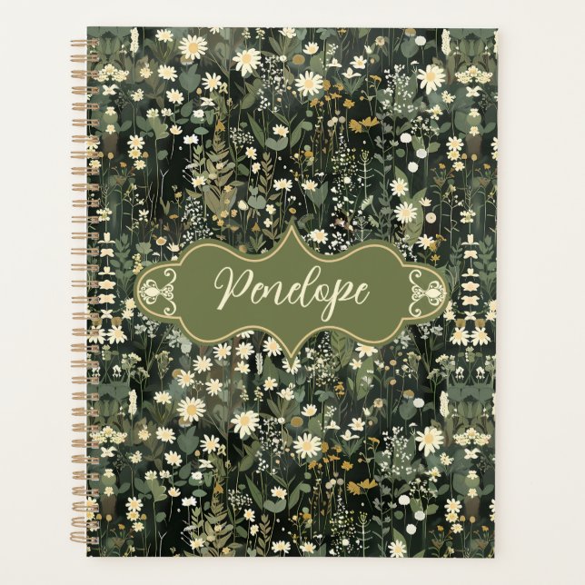 Agenda Penelope Dark Daisy Floral (Anverso)