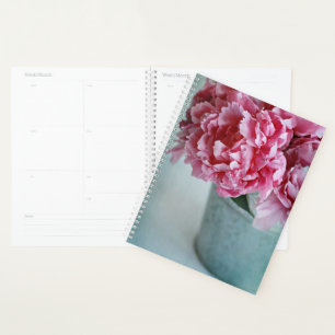 Agenda Peonies en la mesa