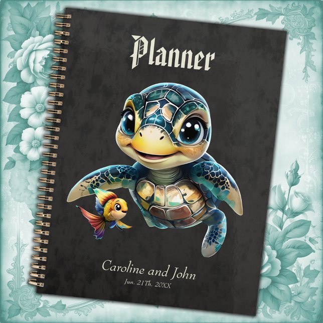 Agenda Pequeña tortuga marina explorando con su amiga. (Subido por el creador)