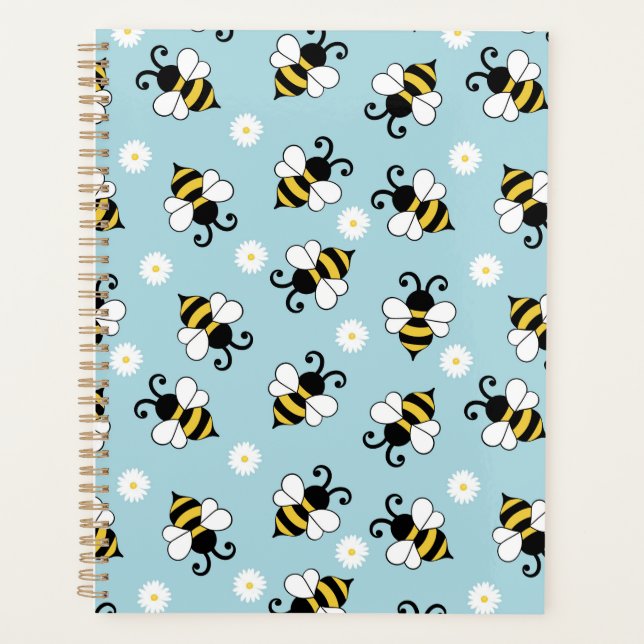 Agenda Pequeñas abejas y flores de margarita (Anverso)
