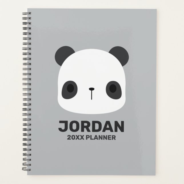 Agenda Pequeño oso oso panda con nombre personalizado (Anverso)