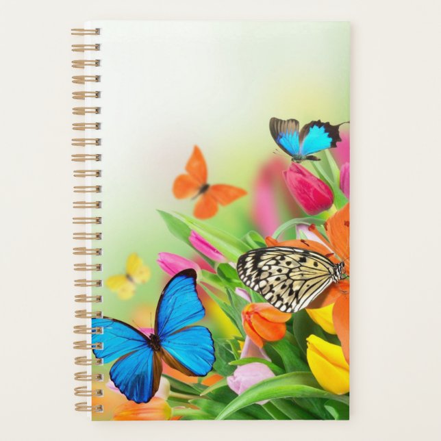 Agenda Pequeño Planner de mariposas coloridas (Anverso)