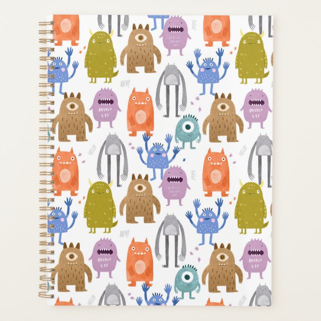 Agenda Pequeños monstruos guardería infantil (Anverso)