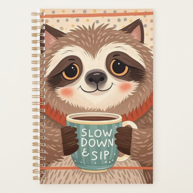Agenda Pereza Personalizado aguda con ojos exageradamente (Anverso)