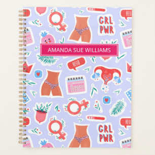 Agenda Período / ciclo menstrual - Su nombre /Monograma 