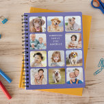 Agenda Periwinkle de 11 Collages de fotos personalizado m<br><div class="desc">planificador del calendario de collage de fotos de los personalizados. Nuestro divertido planificador de fotos tiene 11 fotos para personalizar y nombrar. El diseño está delante y detrás. Personalizar con fotos familiares, fotos de niños favoritos, fotos de mascotas y todas las fotos de tus perros! DERECHOS RESERVADOS © 2020 Judy...</div>