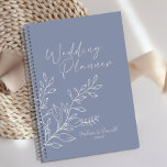 Agenda Periwinkle Flowers Boho Boda<br><div class="desc">Planeador de bodas de flores de perwinkle. Los elementos coincidentes para completar la colección de eventos están disponibles en nuestra tienda Zazzle!</div>