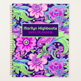 Agenda Periwinkle, Pink y Lime Retro