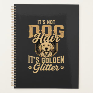 Agenda Perrito de pelo dorado divertido con purpurina