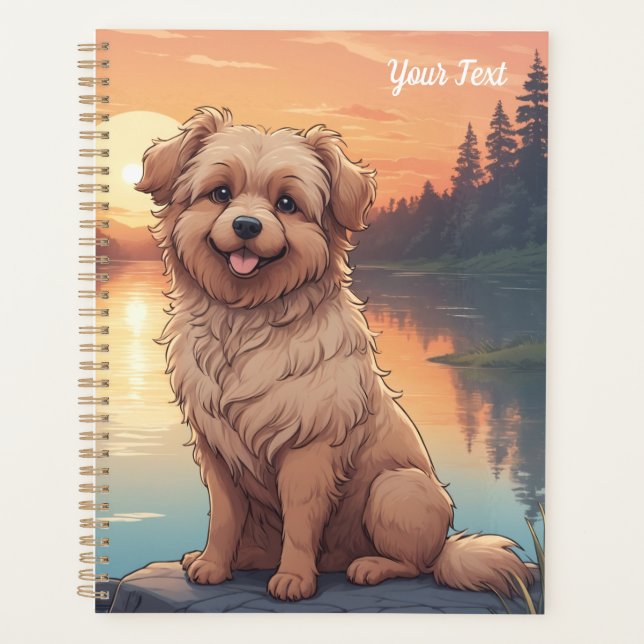 Agenda Perrito Doodle junto al lago (Anverso)