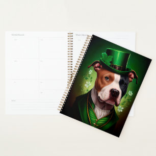 Agenda Perro americano Staffordshire en el Día de San Pat