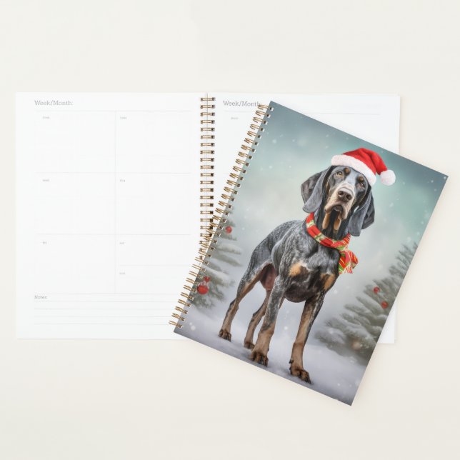 Agenda Perro Bluetick Coonhound en Navidad con Nieve (Demostración)