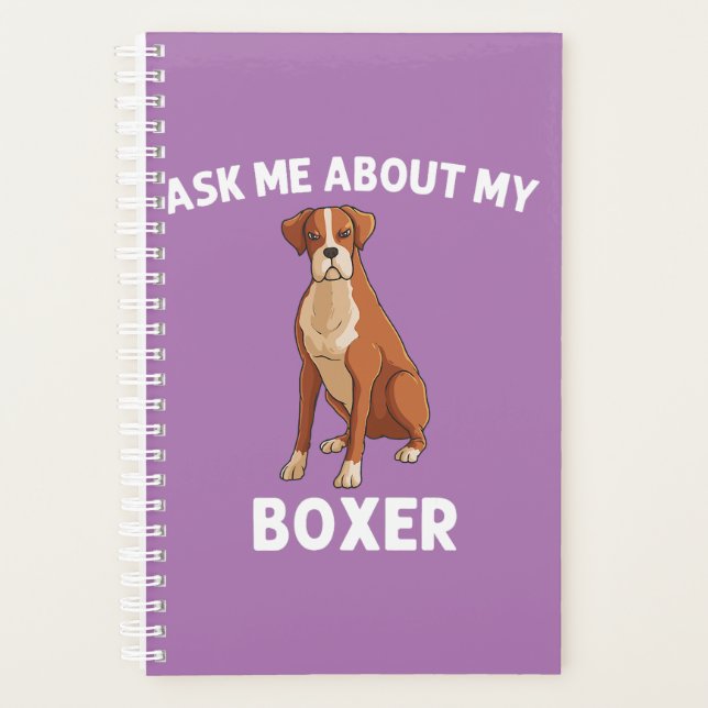 Agenda Perro Boxer De Guay Para Hombres Perro De Amante (Anverso)