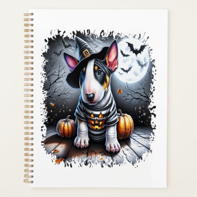 Agenda Perro Bull Terrier Halloween (Anverso)