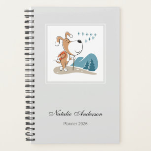 Agenda Perro Cachorro Divertido Lindo Personalizado 2026