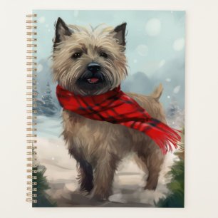 Agenda Perro Cairn Terrier en Navidad con Nieve