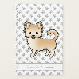Agenda Perro Chihuahua de Abrigo Largo Color Cervato & Te