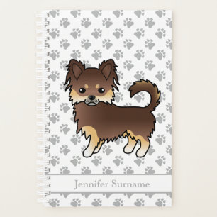 Agenda Perro Chihuahua De Abrigo Largo De Chocolate Y Can