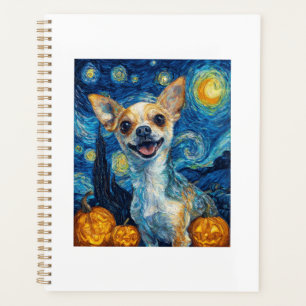 Agenda perro chihuahua sonriente noche estrellada de Van
