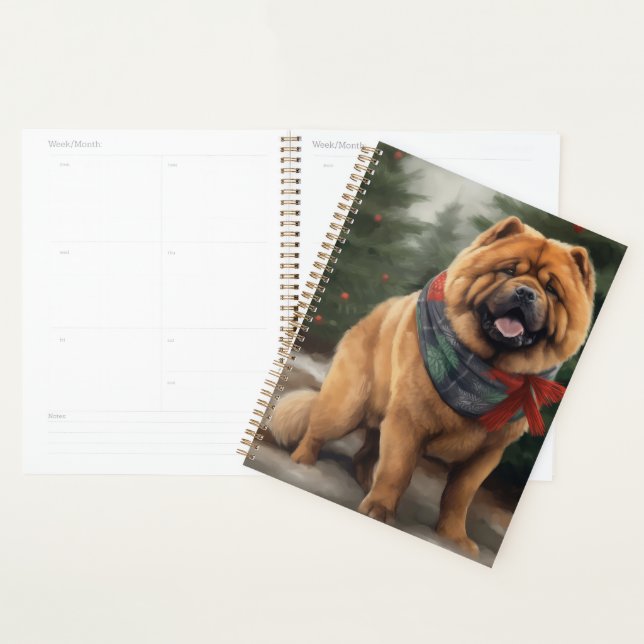 Agenda Perro Chow Chow en Navidad Nieve (Demostración)