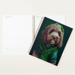 Agenda Perro Cockapoo con vestido de San Patricio