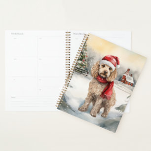 Agenda Perro Cockapoo en Navidades de nieve