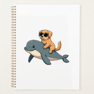Agenda Perro de aguas Retriever dorado vintage montando b