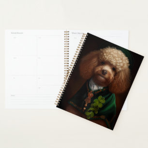 Agenda Perro de canapé con vestido de San Patricio