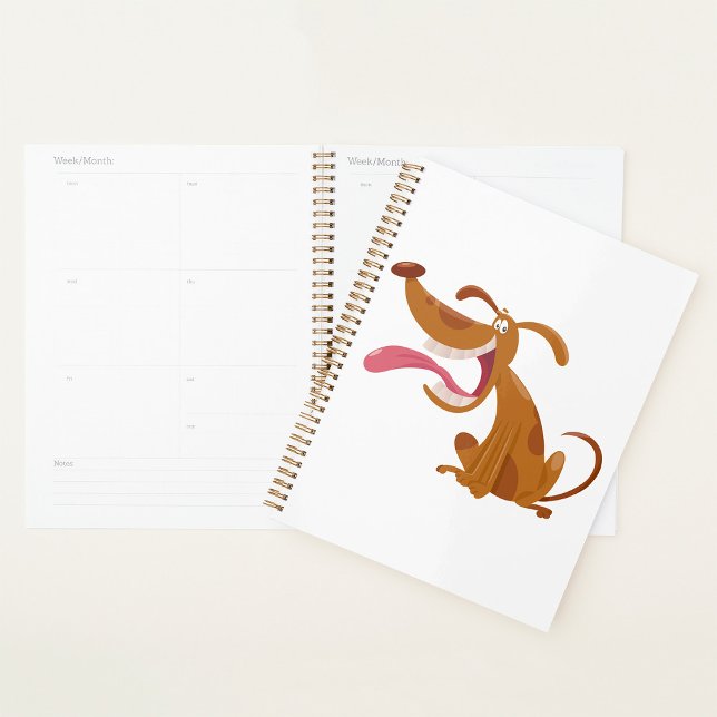 Agenda Perro de caricatura con sonrisa y lengua fuera (Subido por el creador)