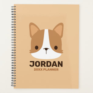 Agenda Perro de Corgi con nombre personalizado