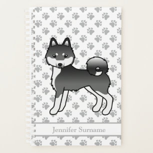 Agenda Perro de dibujos animados Alaskan Klee Kai blanco 
