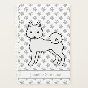 Agenda Perro de dibujos animados Klee Kai de Alaska blanc
