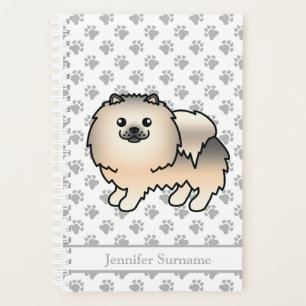 Agenda Perro de dibujos animados pomerania sable crema y 