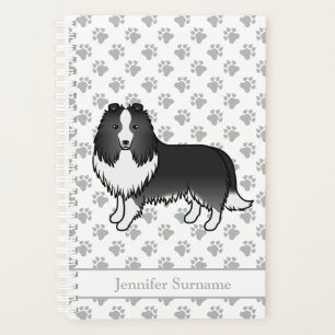 Agenda Perro de dibujos animados Shetland Sheepdog Bi-Neg