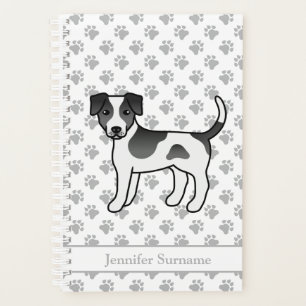 Agenda Perro de granja danés-sueco blanco y negro & Nombr