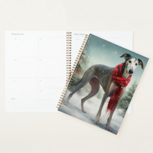 Agenda Perro de Greyhound en Navidades de Nieve