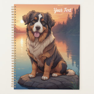 Agenda Perro de montaña bernés junto al lago