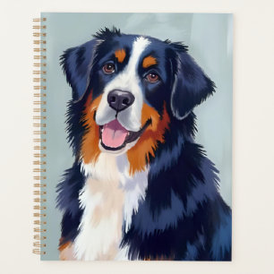 Agenda Perro de montaña bernés   Mascota de acuarela