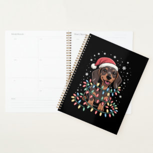 Agenda Perro de Navidad Dachshund Santa Wiener