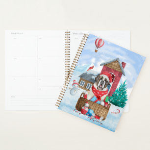 Agenda Perro de San Bernardo en casa de perros de Navidad