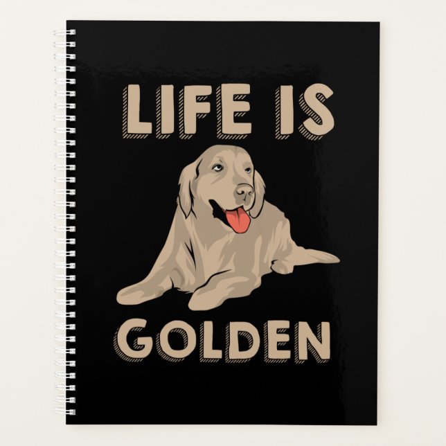 Agenda Perro del Golden Retriever - La vida es dorada (Anverso)