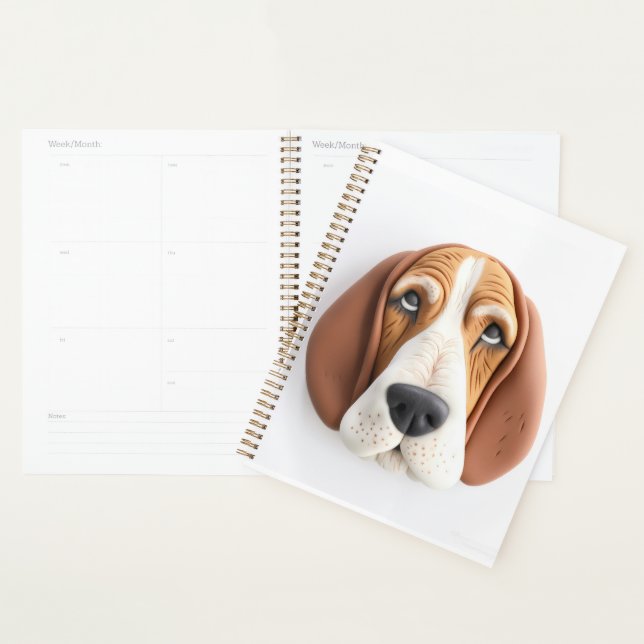 Agenda Perro del Hound Basset inspirado en 3D (Demostración)