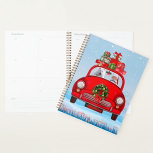 Agenda Perro esquimal americano en auto con Santa Clause