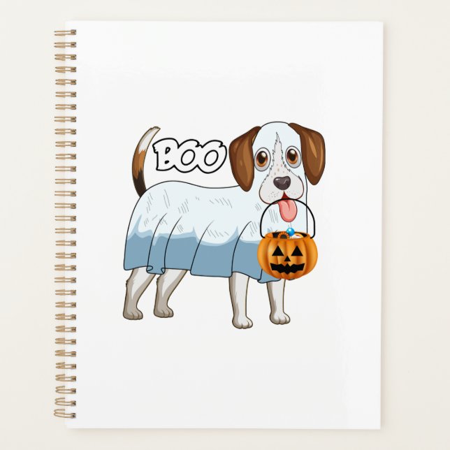 Agenda Perro fantasma Beagle Halloween (Anverso)