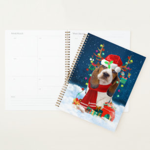 Agenda Perro hebiondo básico en nieve con regalos de Navi