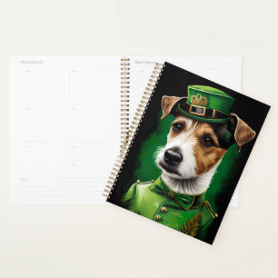 Agenda Perro Jack Russell con vestido del día de San Patr